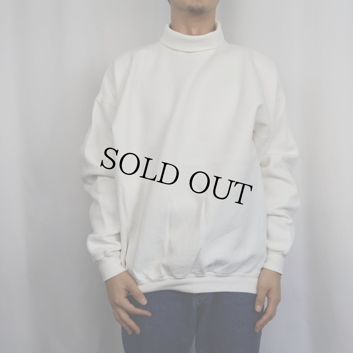 画像2: 90's PLUMA USA製 "HEAVY WEIGHT COTTON" タートルネック無地スウェット XL (2)