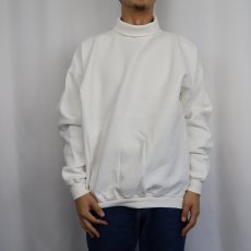 画像2: 90's PLUMA USA製 "HEAVY WEIGHT COTTON" タートルネック無地スウェット XL (2)