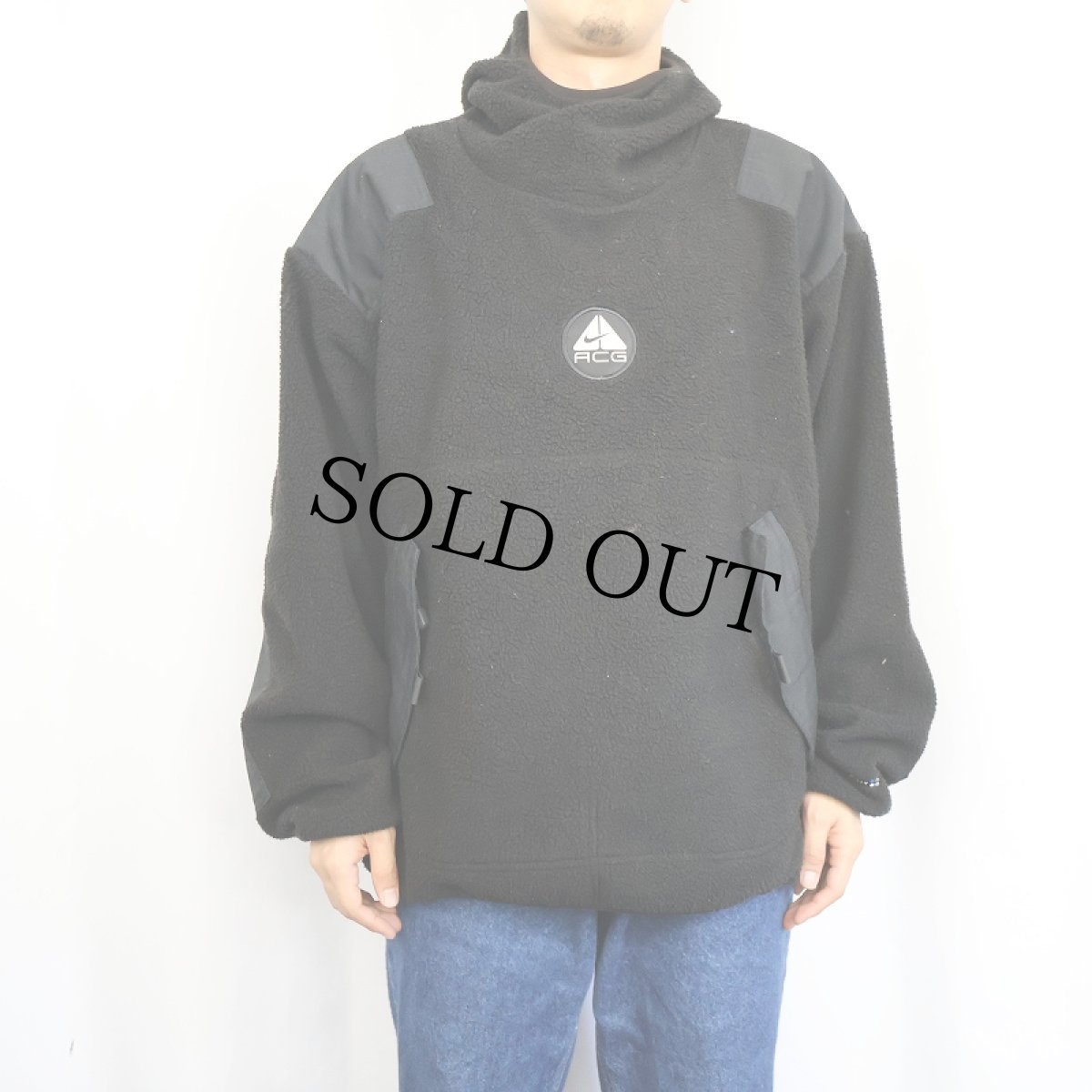 画像3: 90〜2000's NIKE ACG USA製 "NINJA" フリースプルオーバージャケット BLACK L (3)