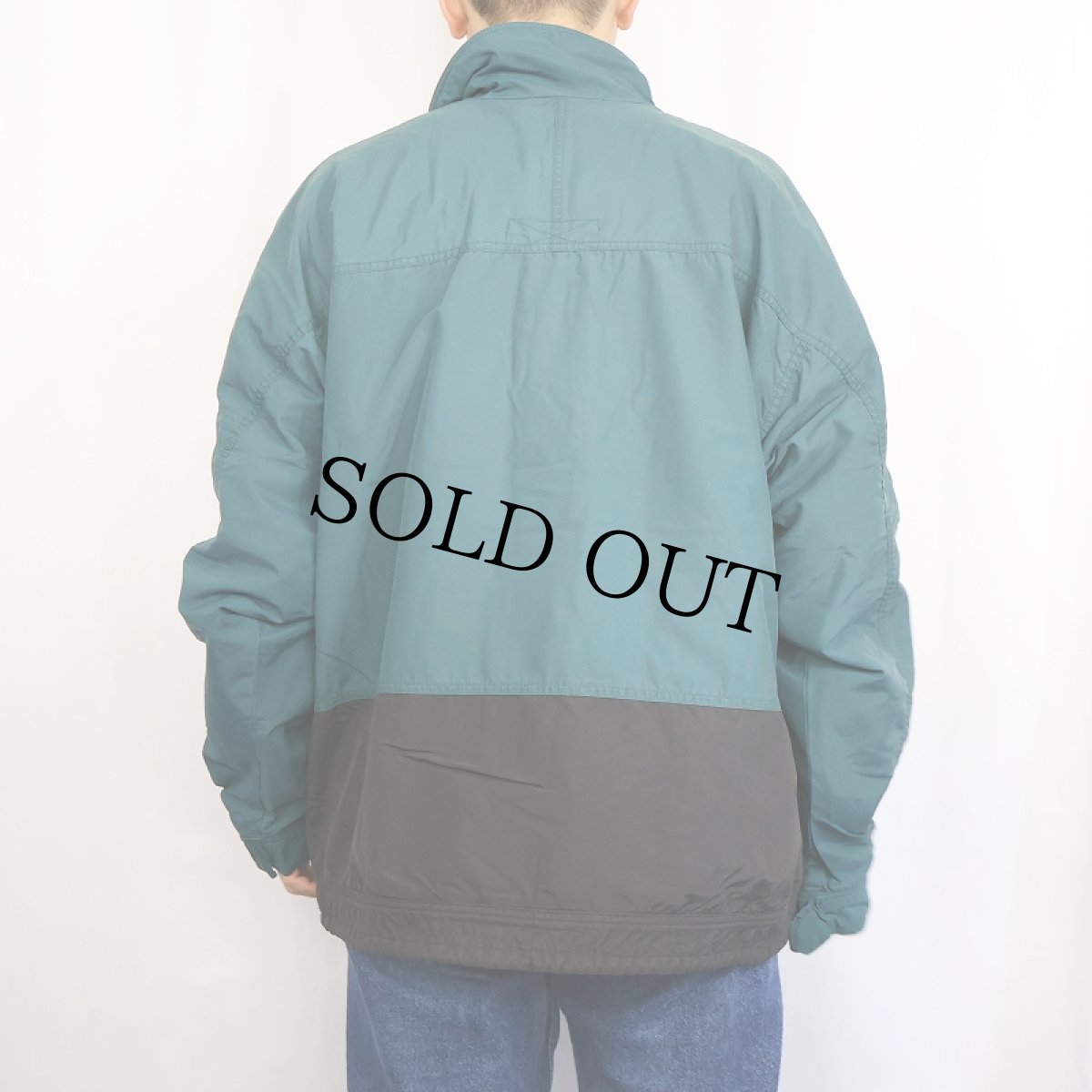 画像4: 90's NIKE ACG ロゴ刺繍 裏フリース ナイロンジップジャケット XL (4)