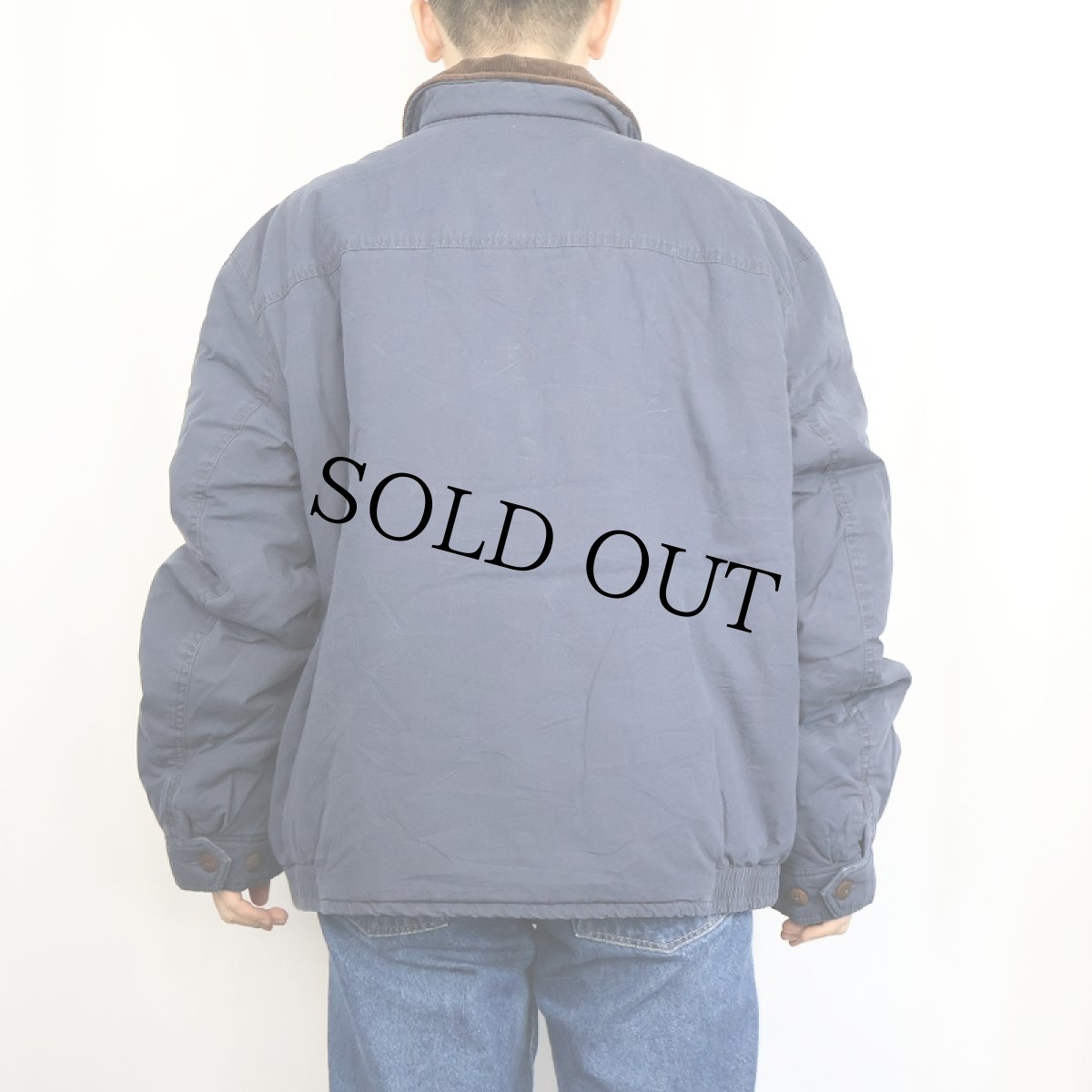 画像3: POLO Ralph Lauren "THR" ロゴ刺繍 中綿入り コットンスイングトップ NAVY XXL (3)