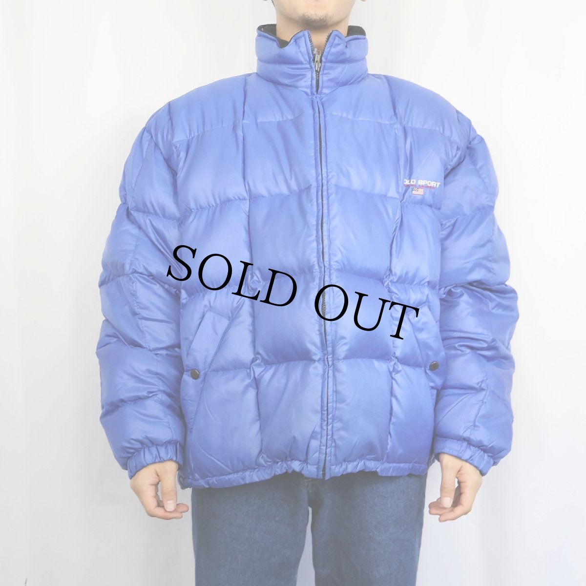 画像2: 90's POLO SPORT Ralph Lauren ロゴ刺繍 ナイロン キルティングダウンジャケット XL (2)