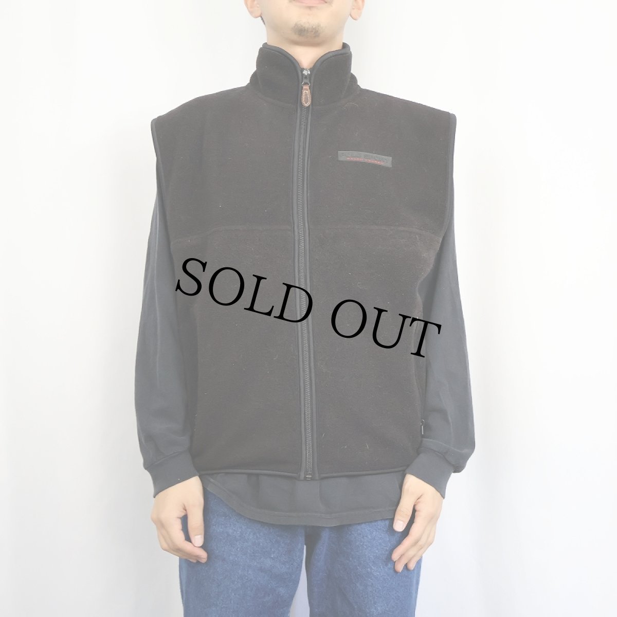 画像2: 90's POLO SPORT Ralph Lauren フリースベスト BLACK L (2)