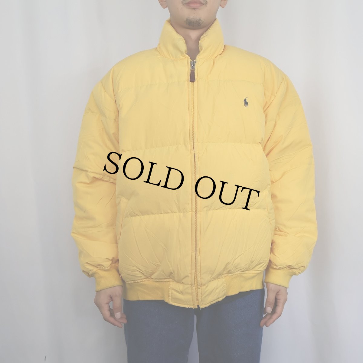 画像2: POLO Ralph Lauren ロゴ刺繍 ナイロンダウンジャケット L (2)