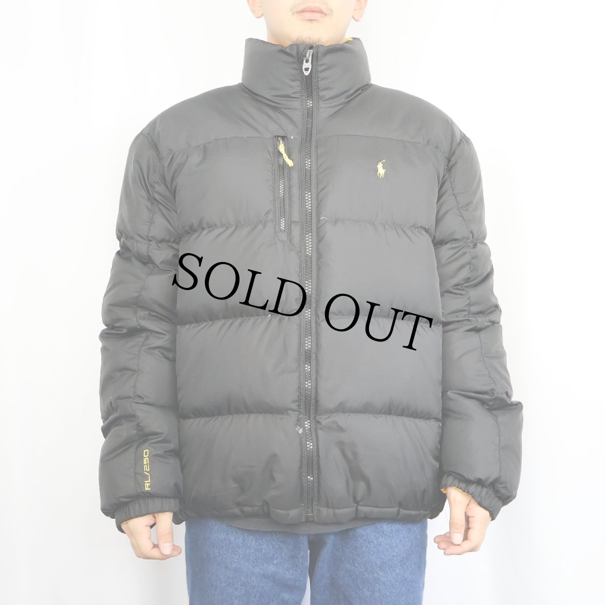 画像3: POLO Ralph Lauren "RL/250" ロゴ刺繍 ダウンジャケット BLACK XL (3)