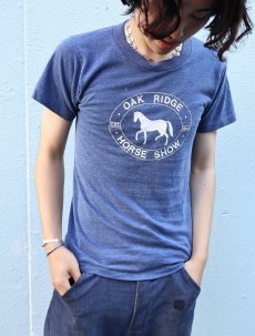 画像1: 80's USA製 "OAK RIDGE HORSE SHOW" 馬プリントTシャツ S (1)