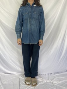 画像2: 50's H BAR C Ranchwear デニムウエスタンシャツ  (2)