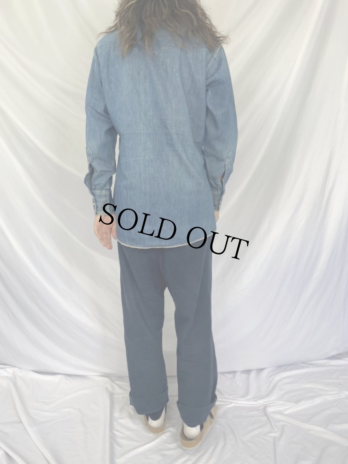 画像4: 50's H BAR C Ranchwear デニムウエスタンシャツ (4)