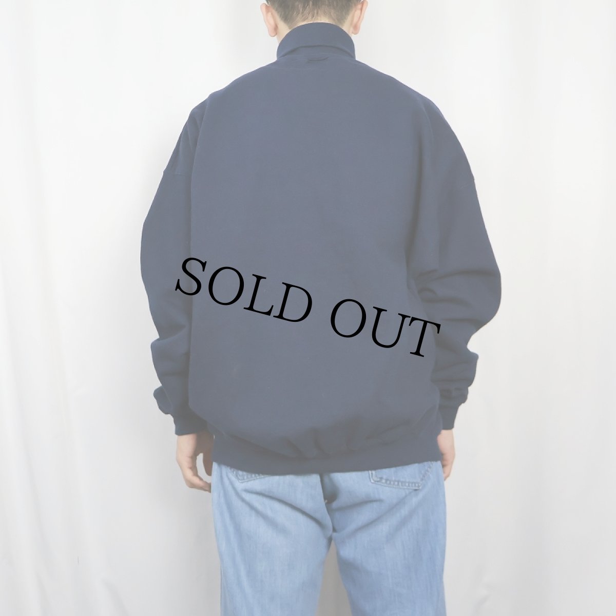 画像3: 90's TULTEX タートルネック無地スウェット NAVY XL (3)