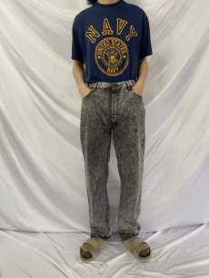 画像2: 80's Levi's 501 USA製 ケミカルウォッシュ ブラックデニムパンツ W38 (2)