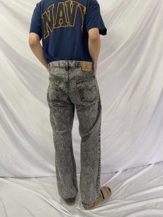 画像4: 80's Levi's 501 USA製 ケミカルウォッシュ ブラックデニムパンツ W38 (4)