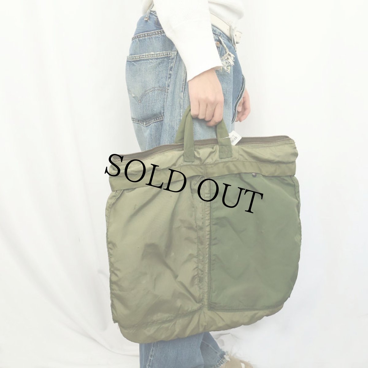 画像2: 70's U.S.ARMY ナイロン ヘルメットバッグ (2)