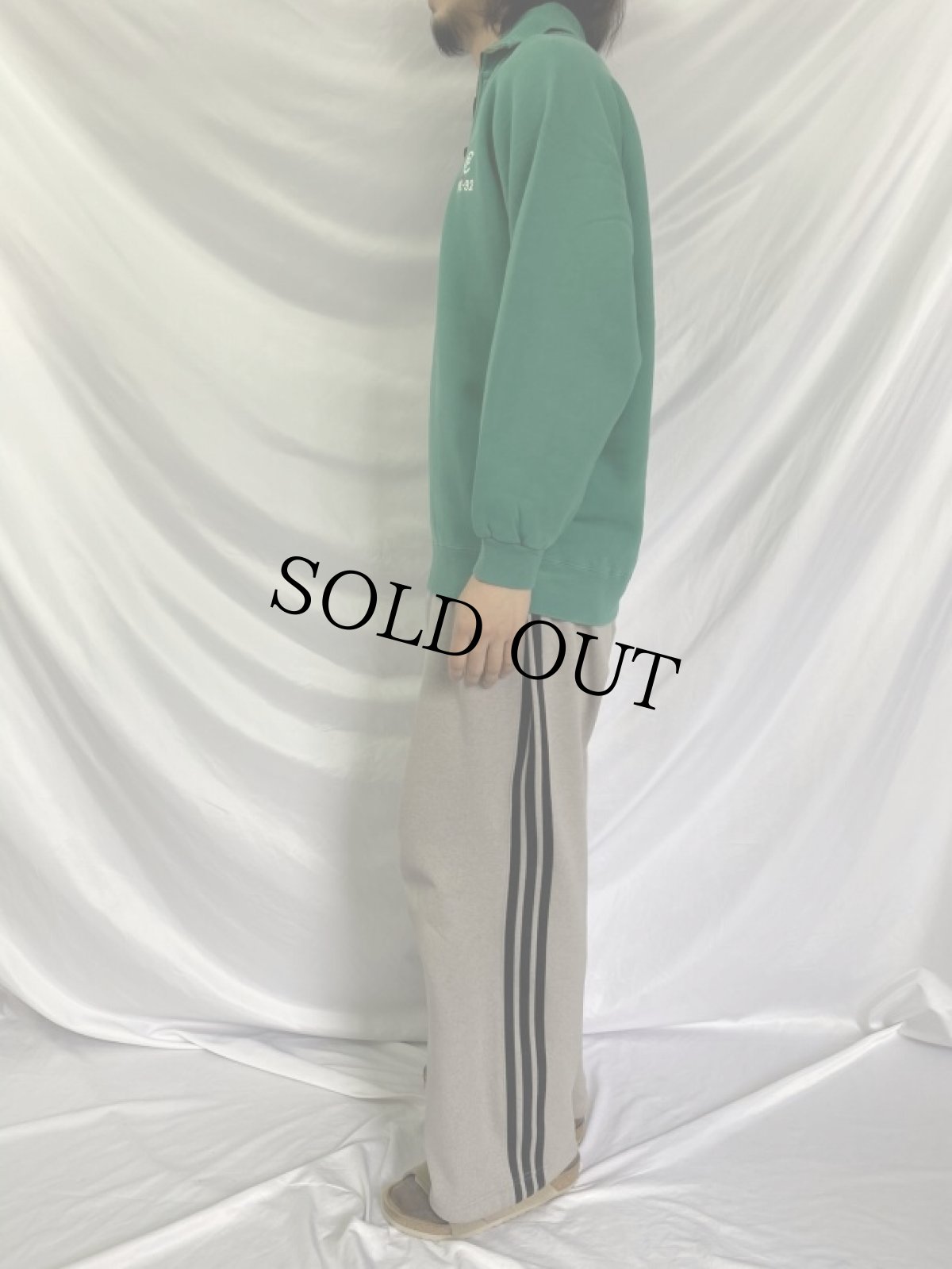 画像3: 90's POLO Ralph Lauren "RL-92" ロゴ刺繍 ハーフジップスウェット M (3)