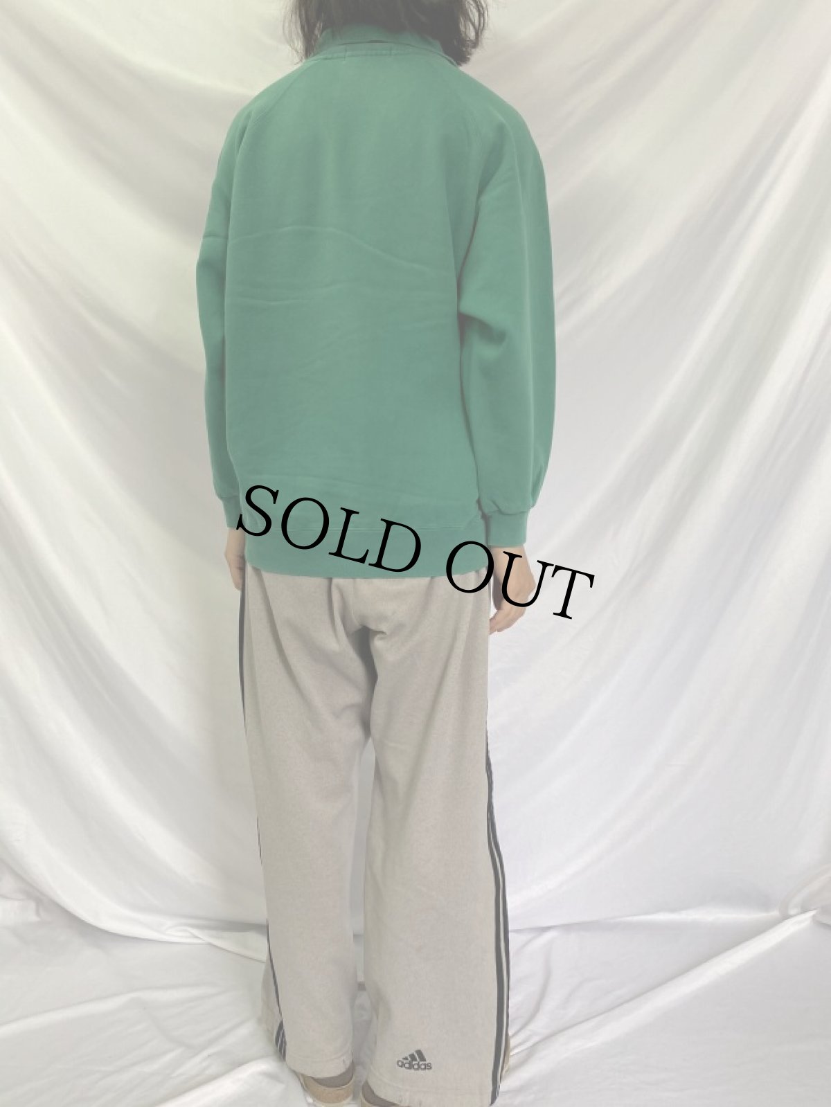 画像4: 90's POLO Ralph Lauren "RL-92" ロゴ刺繍 ハーフジップスウェット M (4)