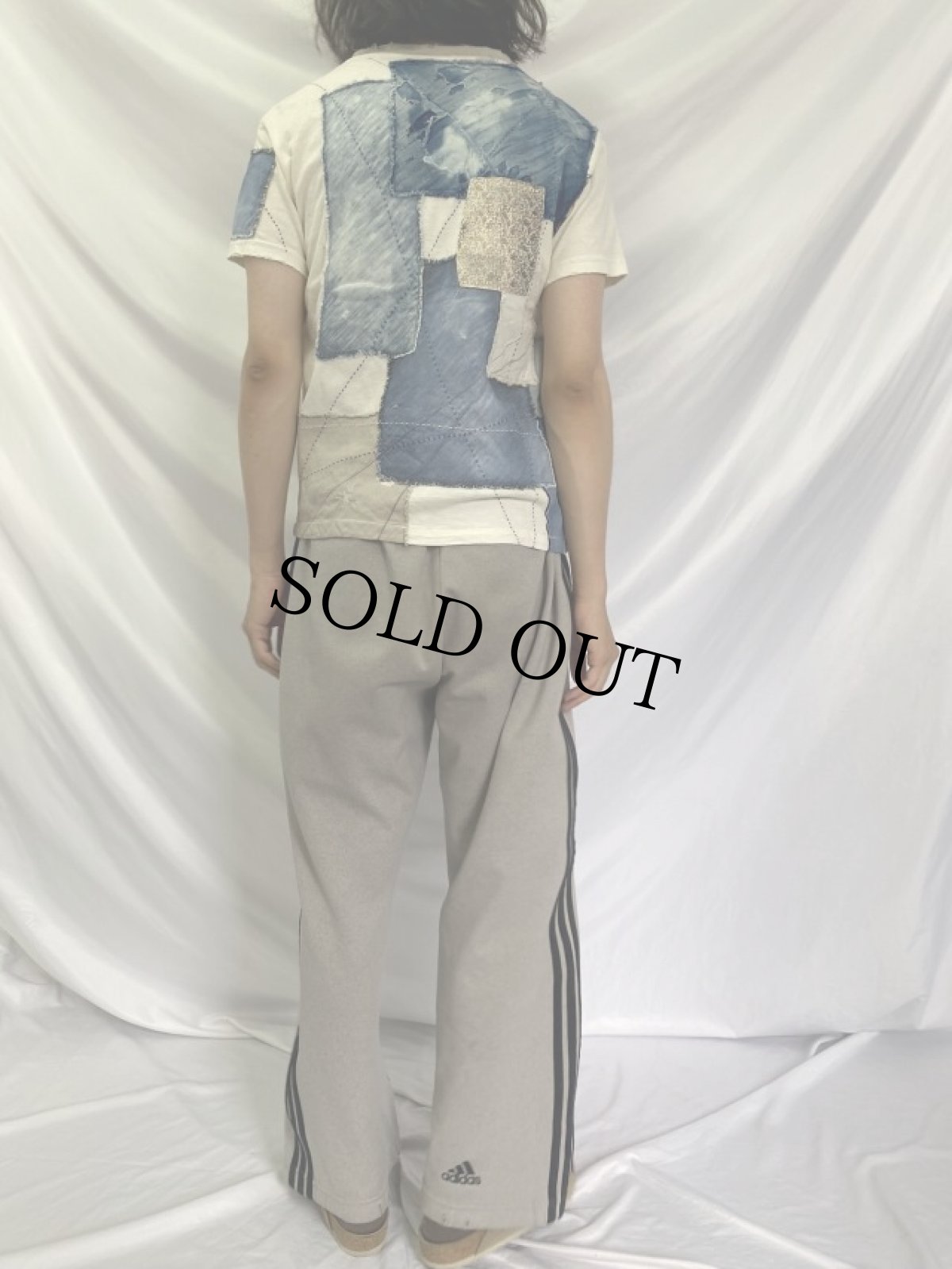 画像4: KAPITAL パッチワーク×襤褸加工 Tシャツ (4)