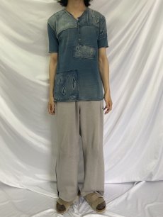 画像2: KAPITAL パッチワーク×襤褸加工 Tシャツ (2)