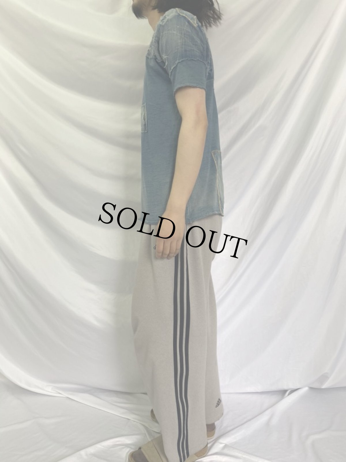 画像3: KAPITAL パッチワーク×襤褸加工 Tシャツ (3)