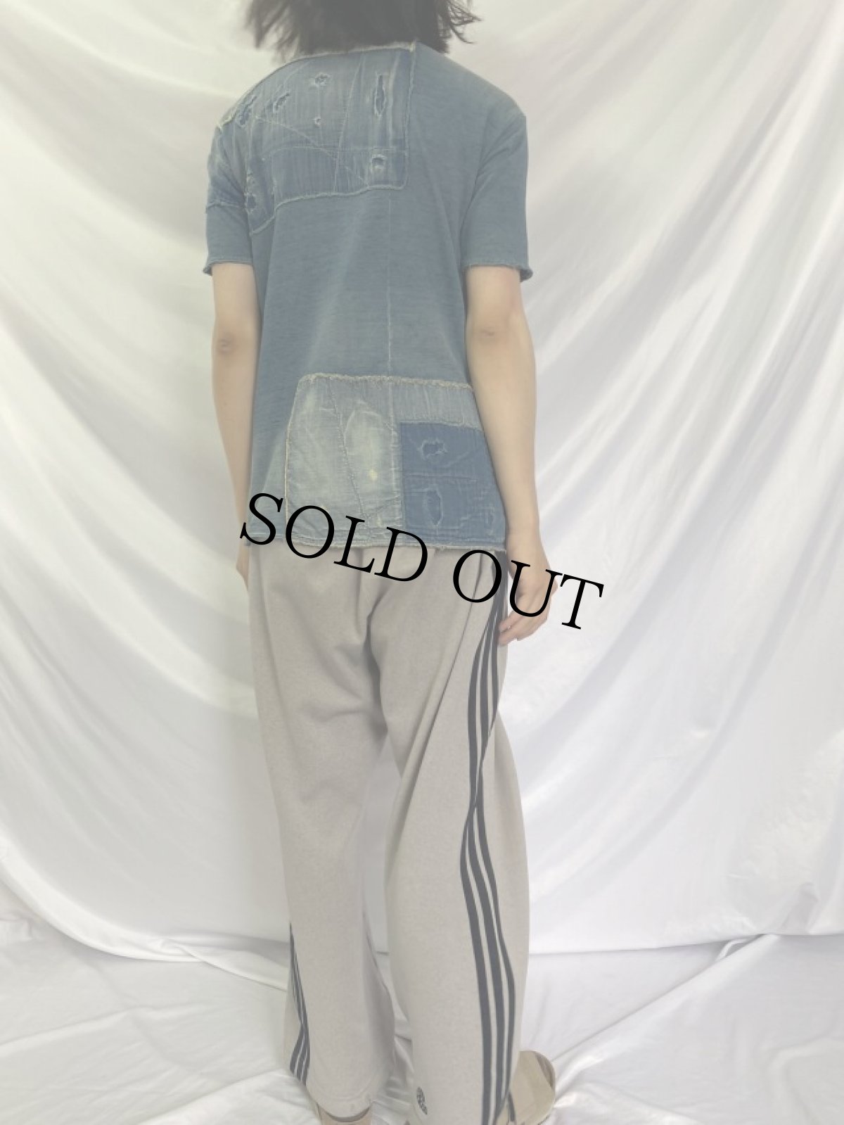 画像4: KAPITAL パッチワーク×襤褸加工 Tシャツ (4)