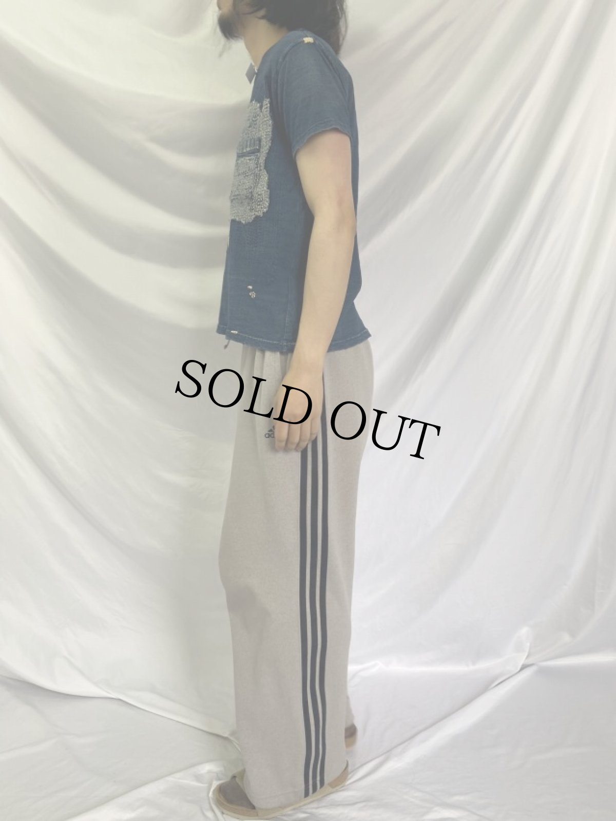 画像3: KAPITAL KOUNTRY 刺し子刺繍×襤褸加工 Tシャツ (3)