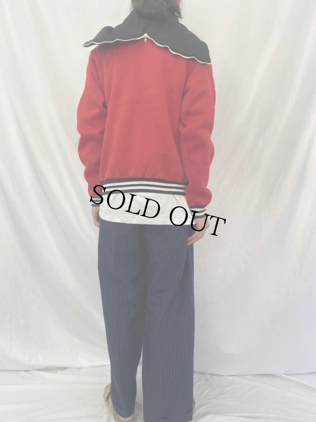 画像5: 60's Champion PRODUCTSタグ USA製 ラビットフード ナイロンハーフジップスウェット L (5)