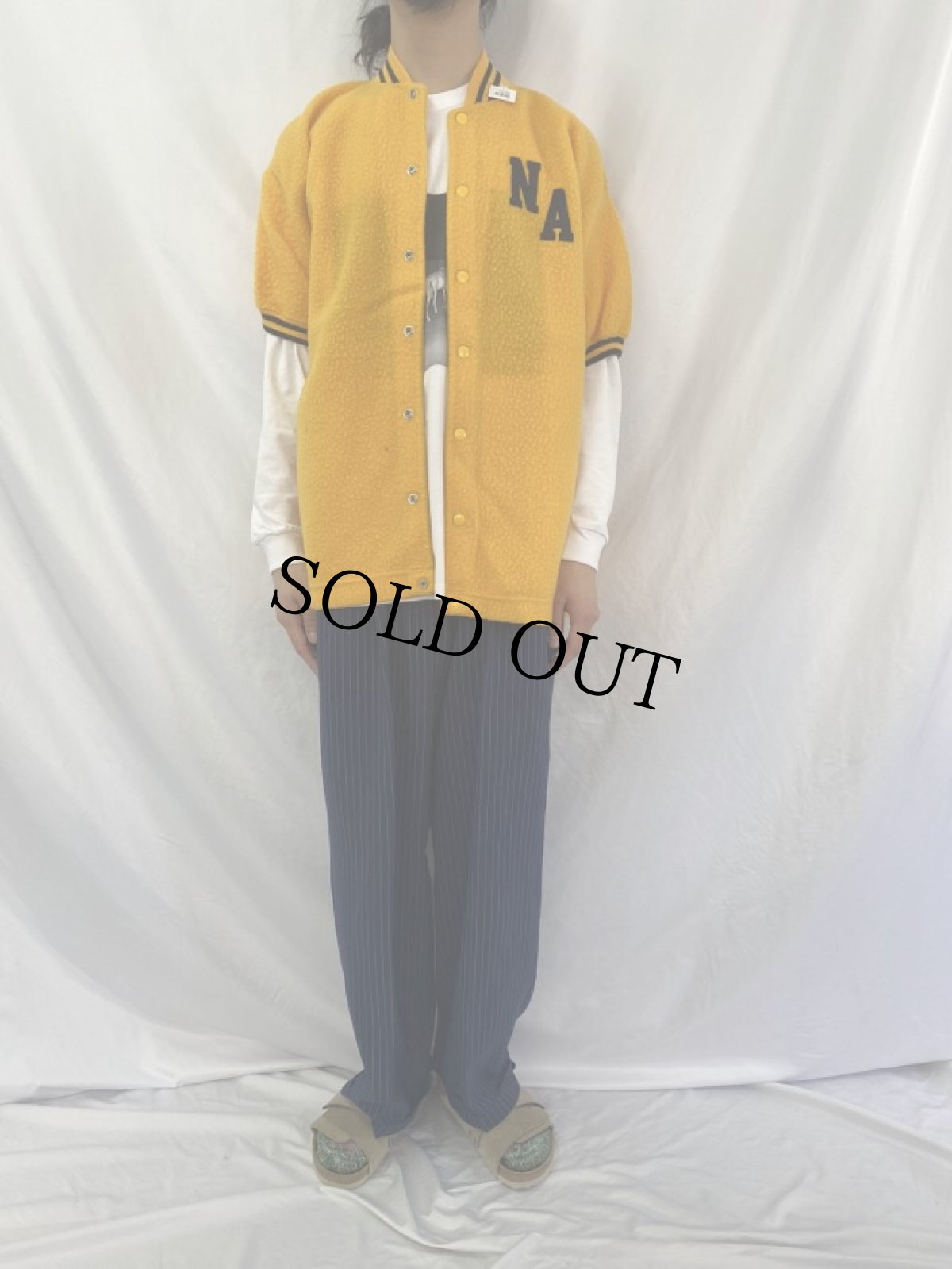 画像2: 60's Champion PRODUCTSタグ 半袖スタジャン L (2)