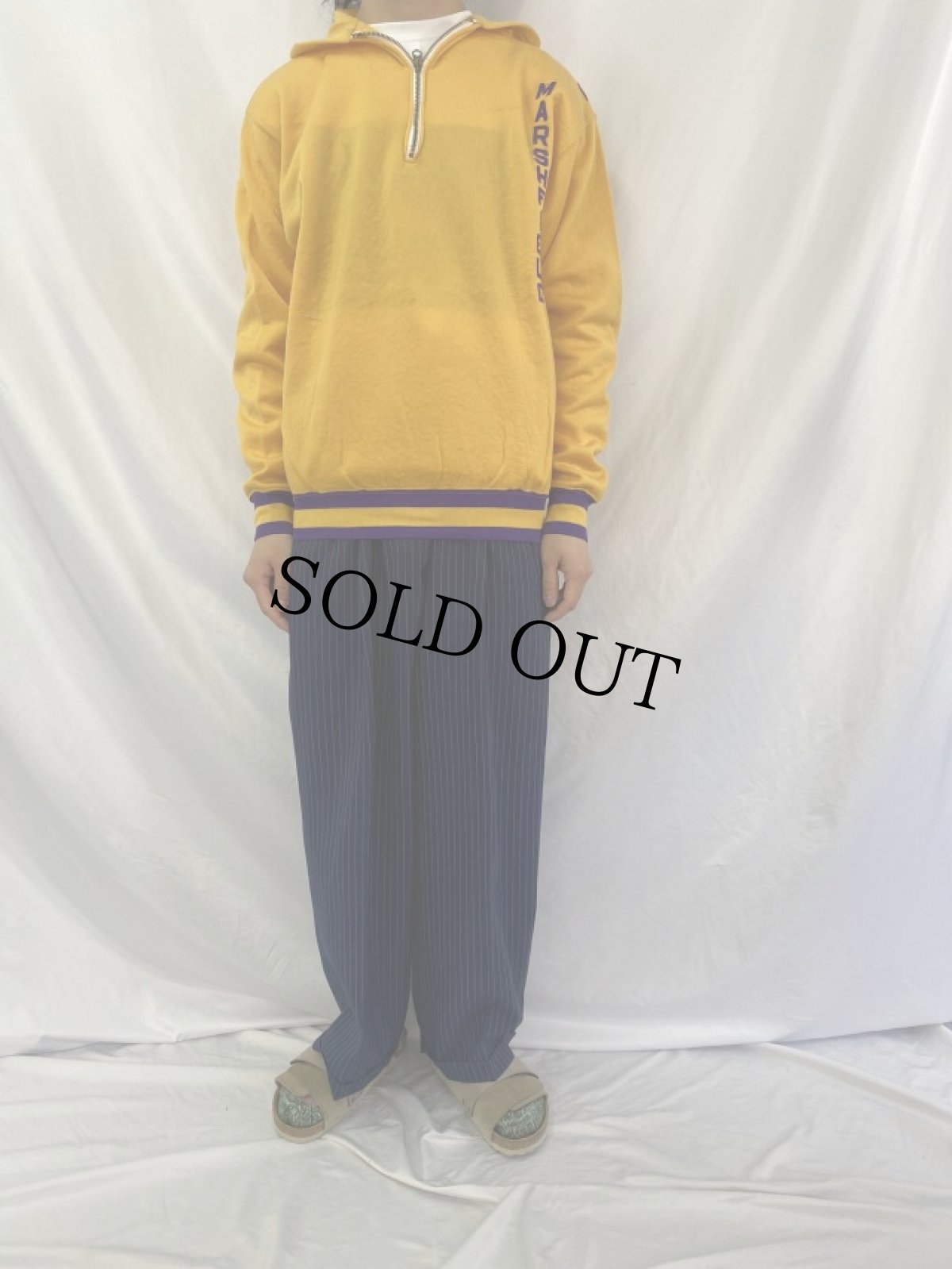 画像2: 60's Champion PRODUCTSタグ USA製 ナイロンハーフジップフーディ L (2)