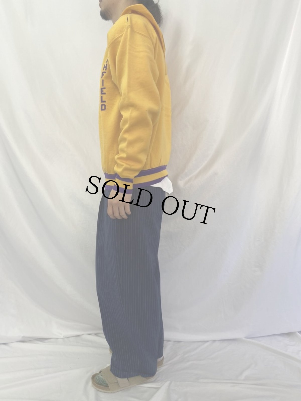 画像3: 60's Champion PRODUCTSタグ USA製 ナイロンハーフジップフーディ L (3)