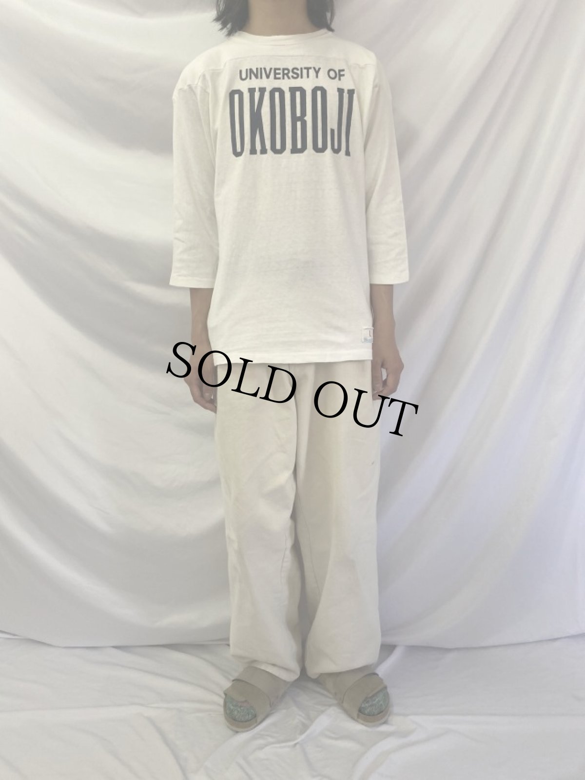 画像2: 70's Champion バータグ USA製 "OKOBOJI" フットボールロンＴ L (2)