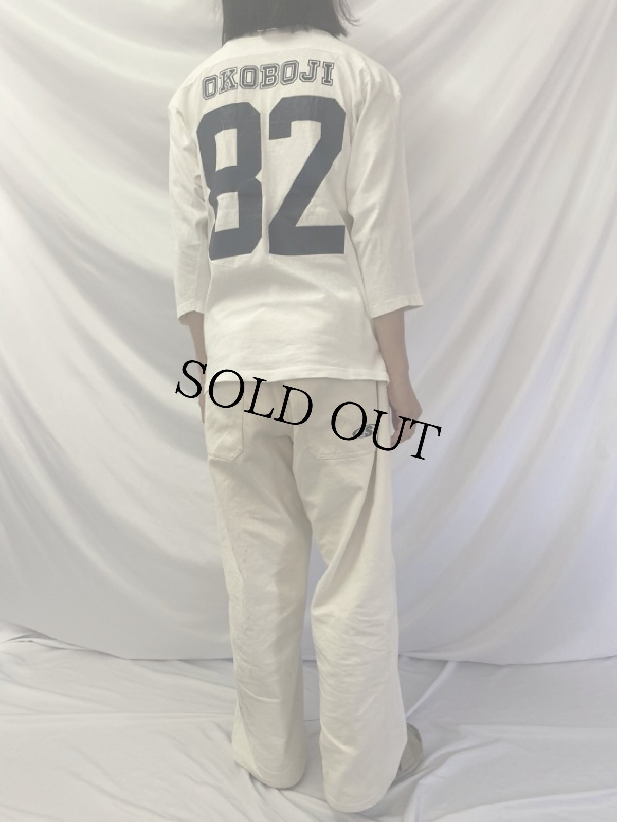 画像4: 70's Champion バータグ USA製 "OKOBOJI" フットボールロンＴ L (4)