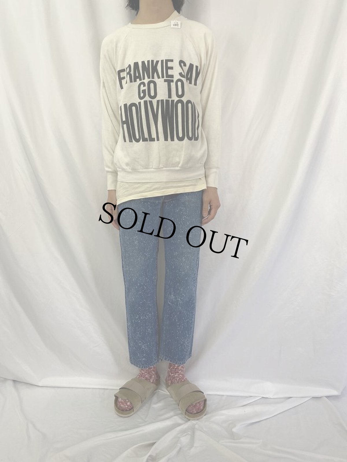 画像2: 〜80's LOGO-7 "FRANKY SAY GO TO HOLLYWOOD" ラグランスウェット XL (2)