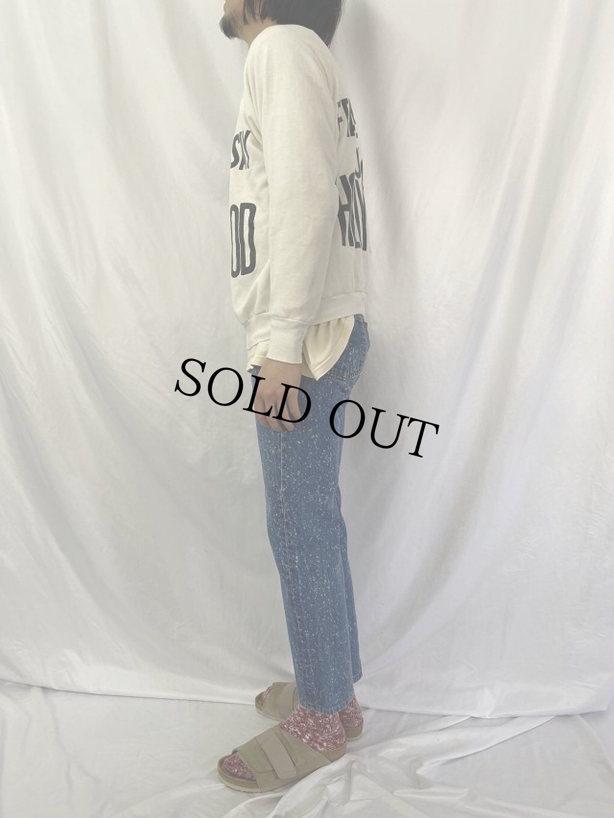 画像3: 〜80's LOGO-7 "FRANKY SAY GO TO HOLLYWOOD" ラグランスウェット XL (3)