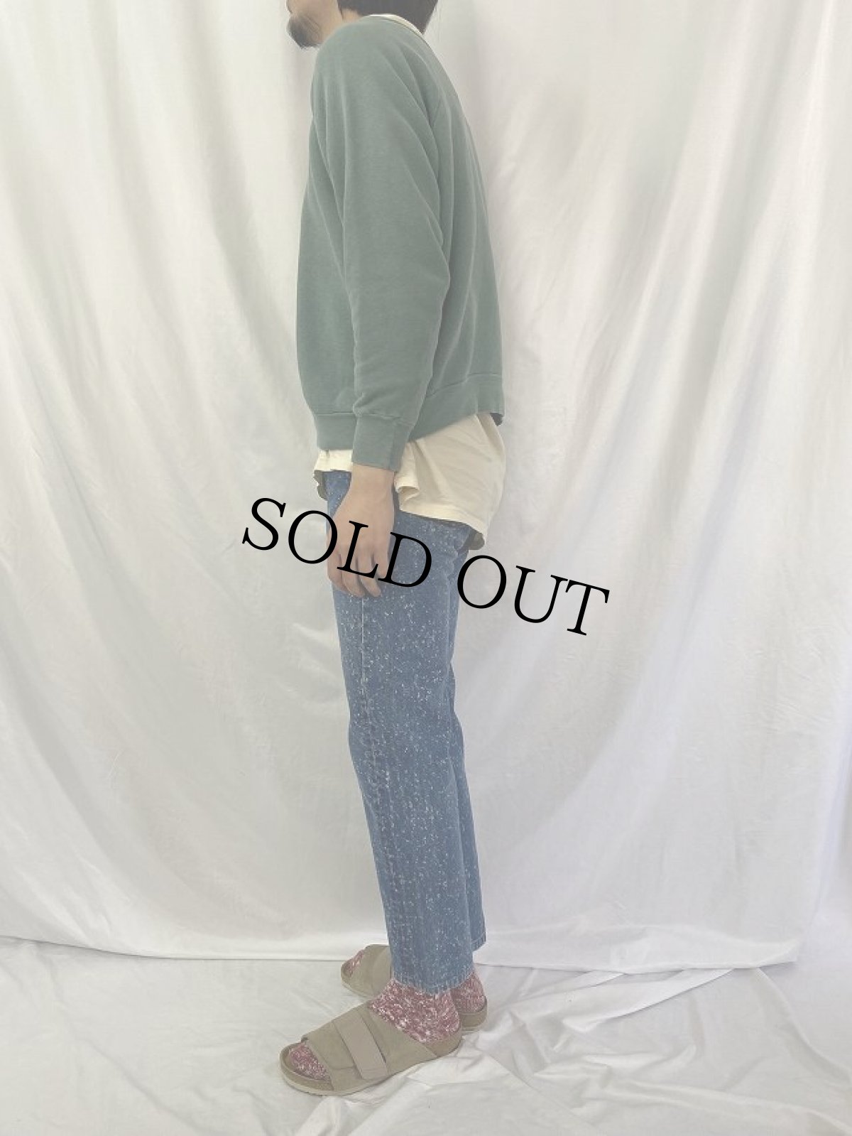 画像3: 70's Helthknit USA製 ラグラン 無地スウェット M (3)