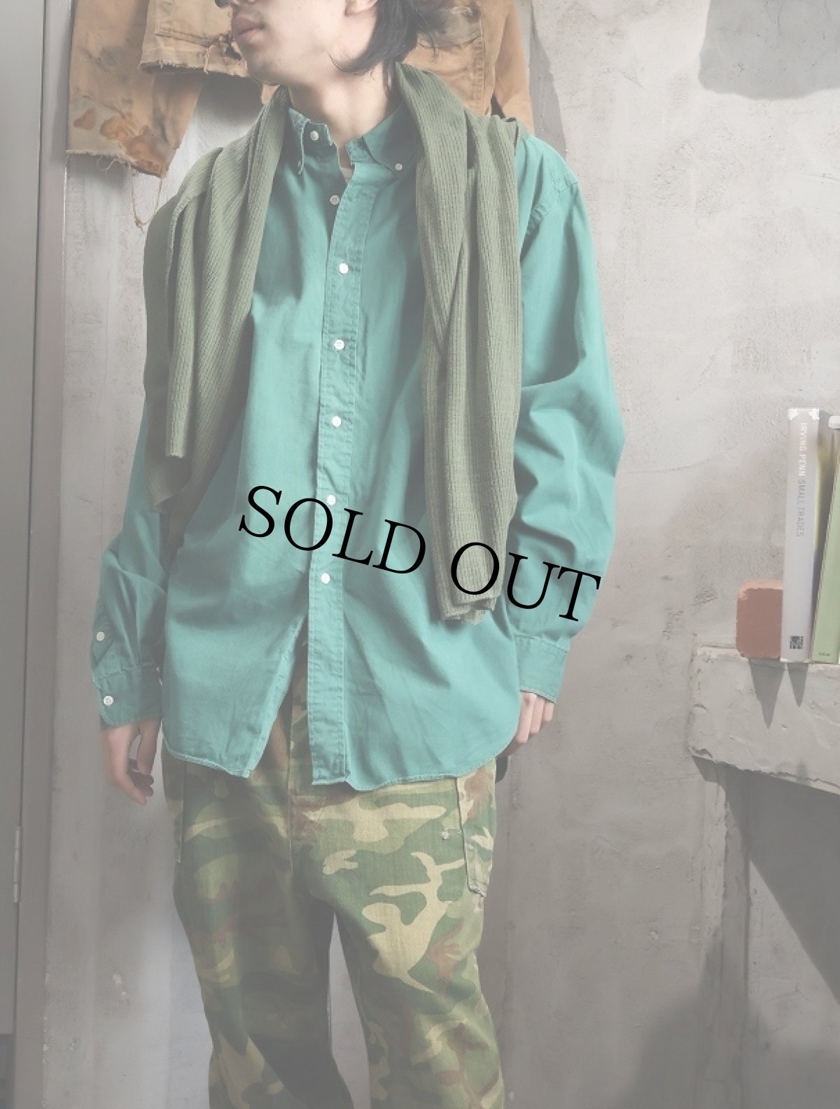 画像1: 80's CANADIAN ARMED FORCE コットンメッシュスカーフ  (1)