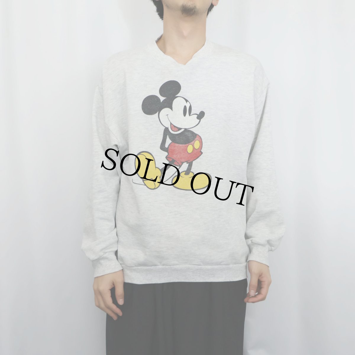 画像2: 80's Disney USA製 MICKEY MOUSE キャラクタープリントスウェット XL (2)
