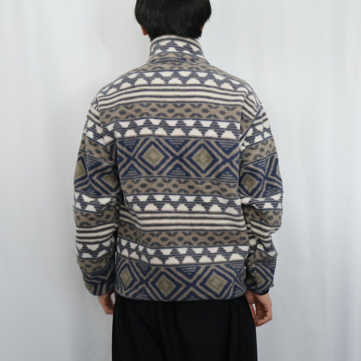 画像3: 90's Patagonia 総柄 リメイク フリースジャケット S (3)