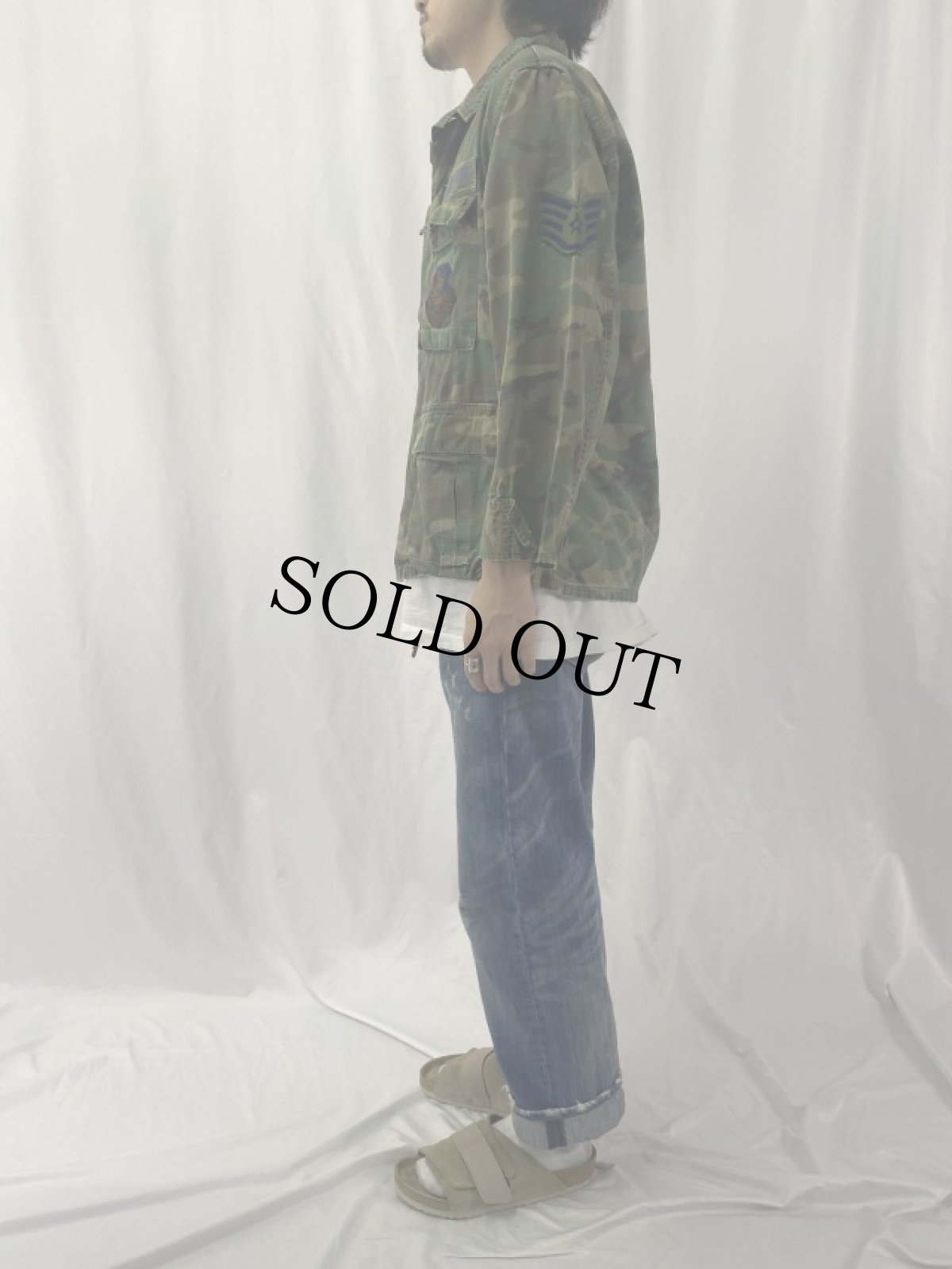 画像3: 80's U.S.ARMY ウッドランドカモ ジャングルファティーグジャケット パッチ付き (3)