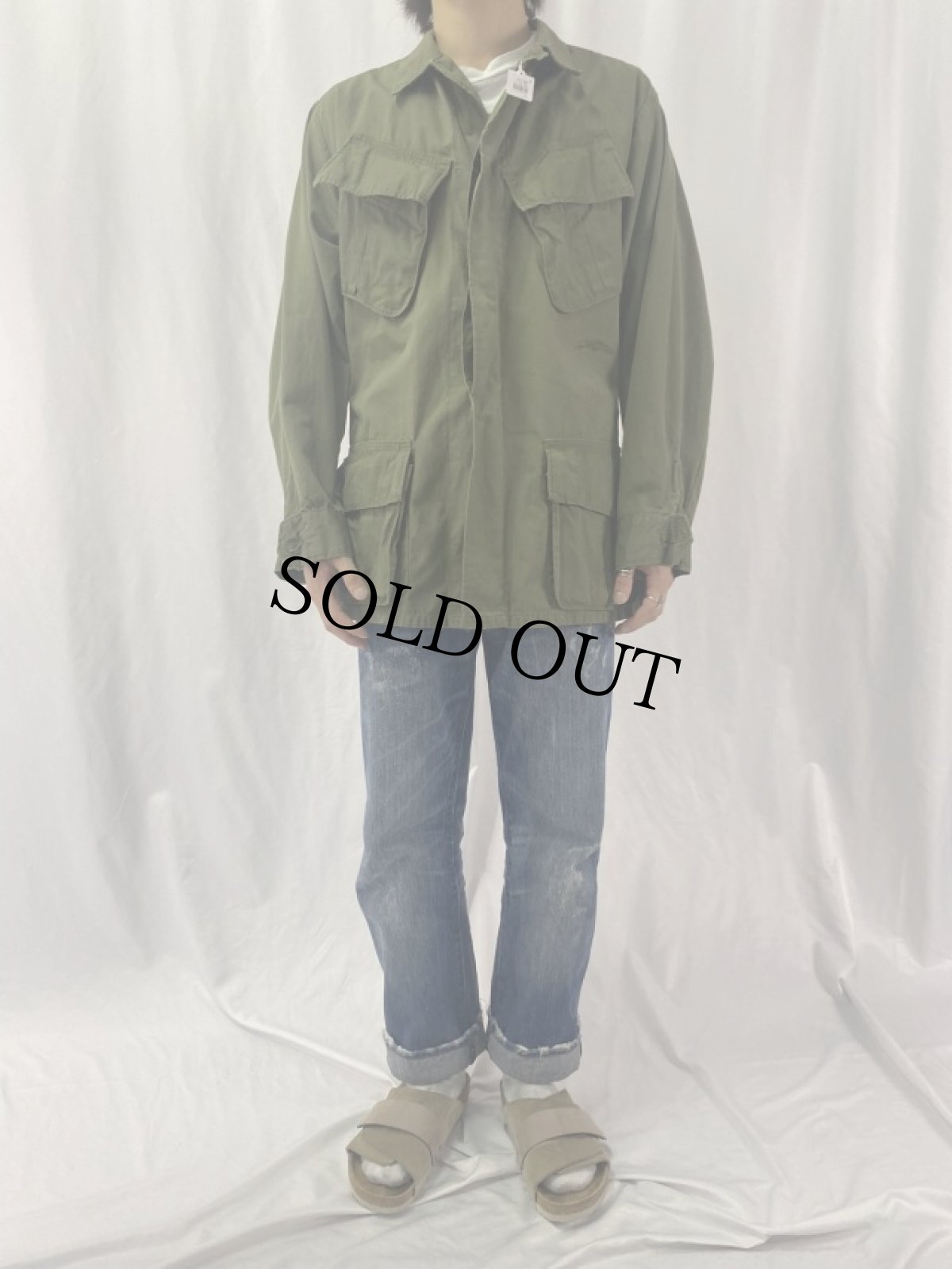 画像2: 60's U.S.ARMY リメイク ジャングルファティーグジャケット 4th MEDIUM-REGULAR (2)