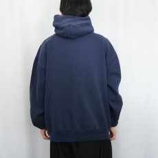 画像3: 90's RUSSELL ATHLETIC USA製 無地 スウェットフーディー NAVY XXL (3)