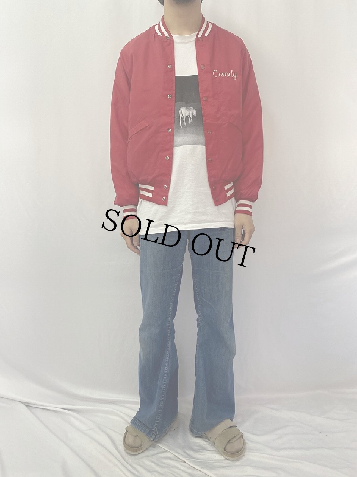 画像2: 〜80's King Louie PRO FIT USA製 チェーン刺繍 スタジャン M (2)