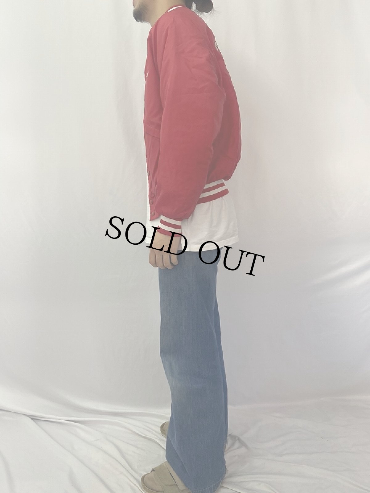 画像3: 〜80's King Louie PRO FIT USA製 チェーン刺繍 スタジャン M (3)