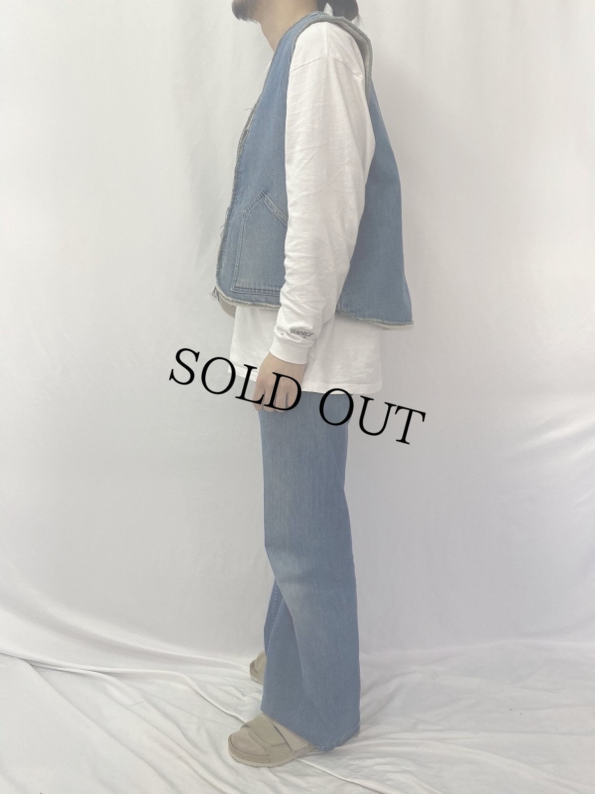 画像3: 60's ボアライナー デニムベスト  (3)