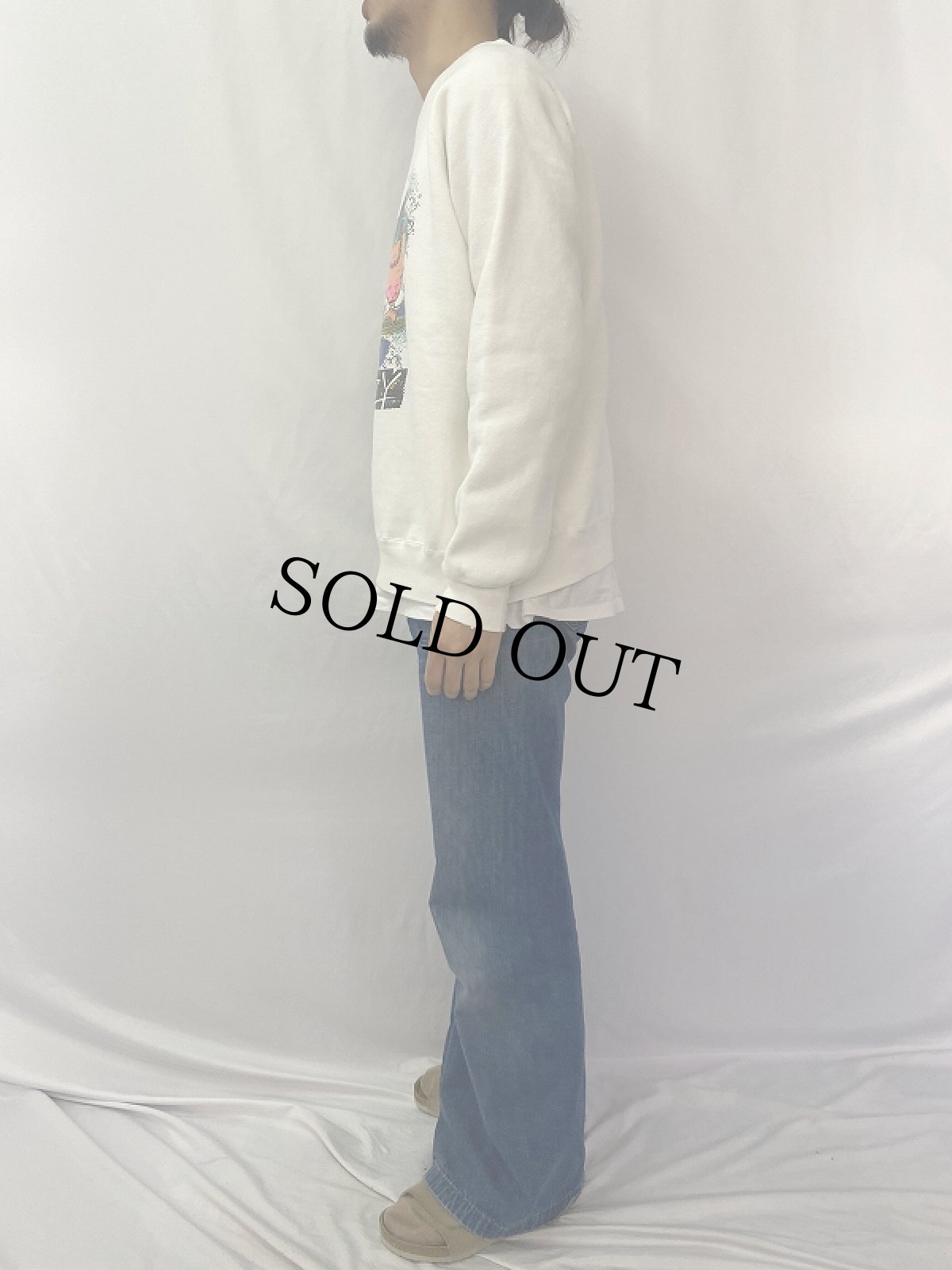 画像3: 【SALE】 80's Ocean Pacific サメイラストスウェット XL (3)