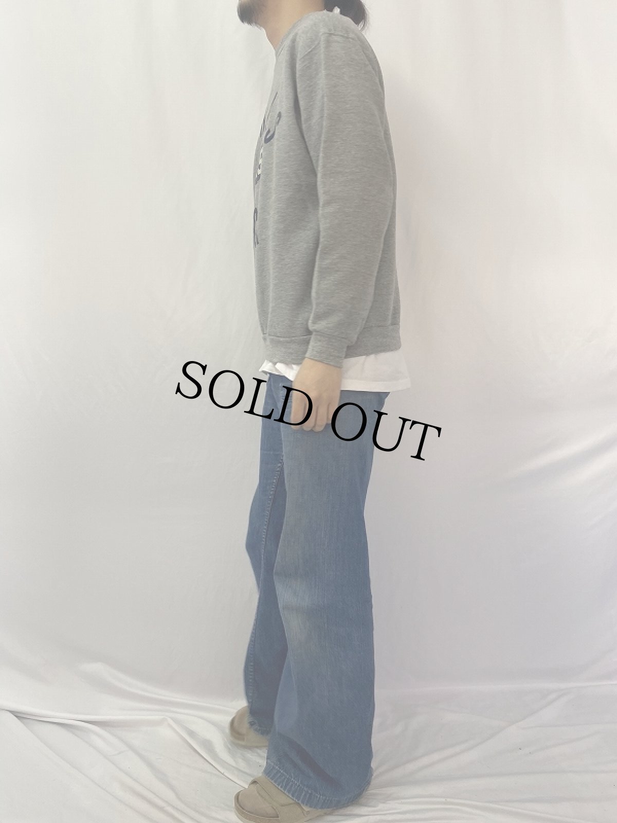 画像3: 90's RUSSEL ATHELETIC USA製 "NICHOLLS" ウィングフットプリントスウェット L (3)