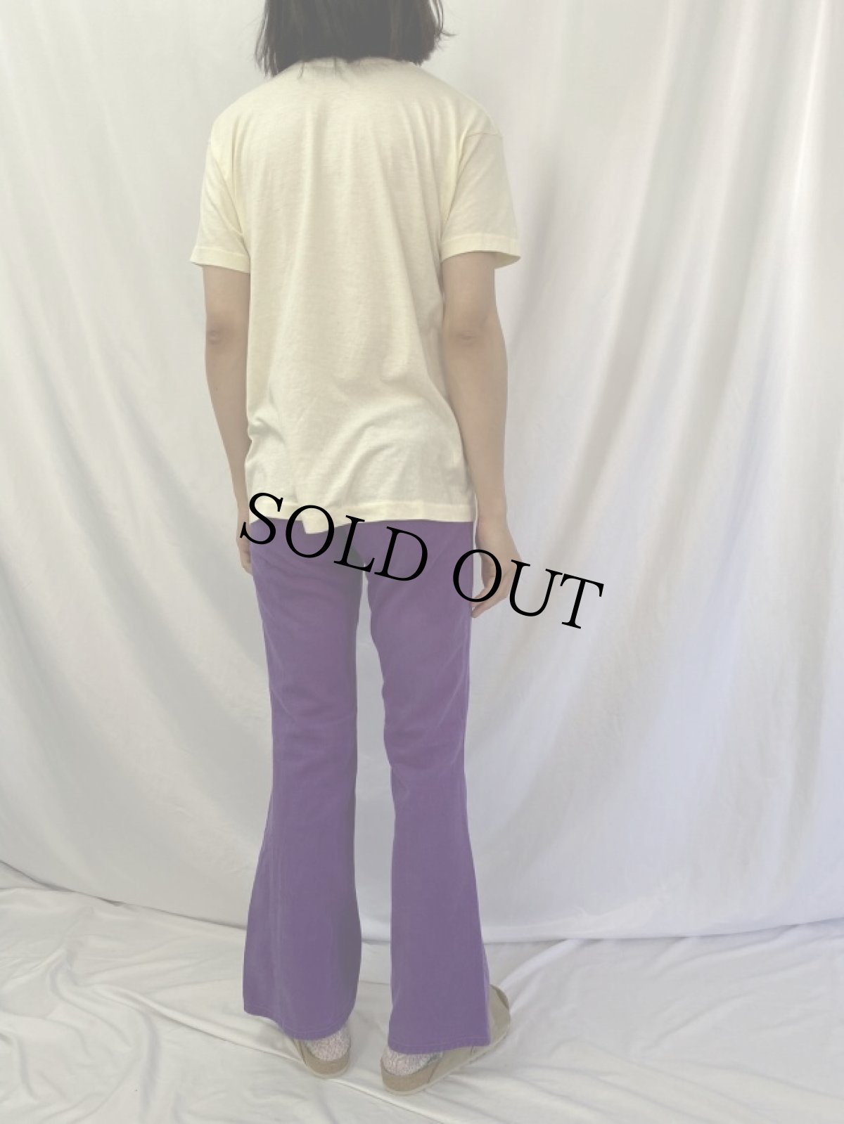 画像4: 70's〜 カラーフレアパンツ W31 (4)