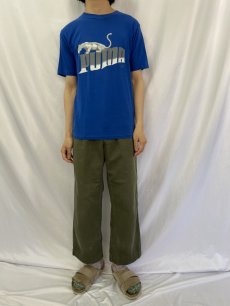 画像2: 80's PUMA USA製 ロゴプリントTシャツ L (2)
