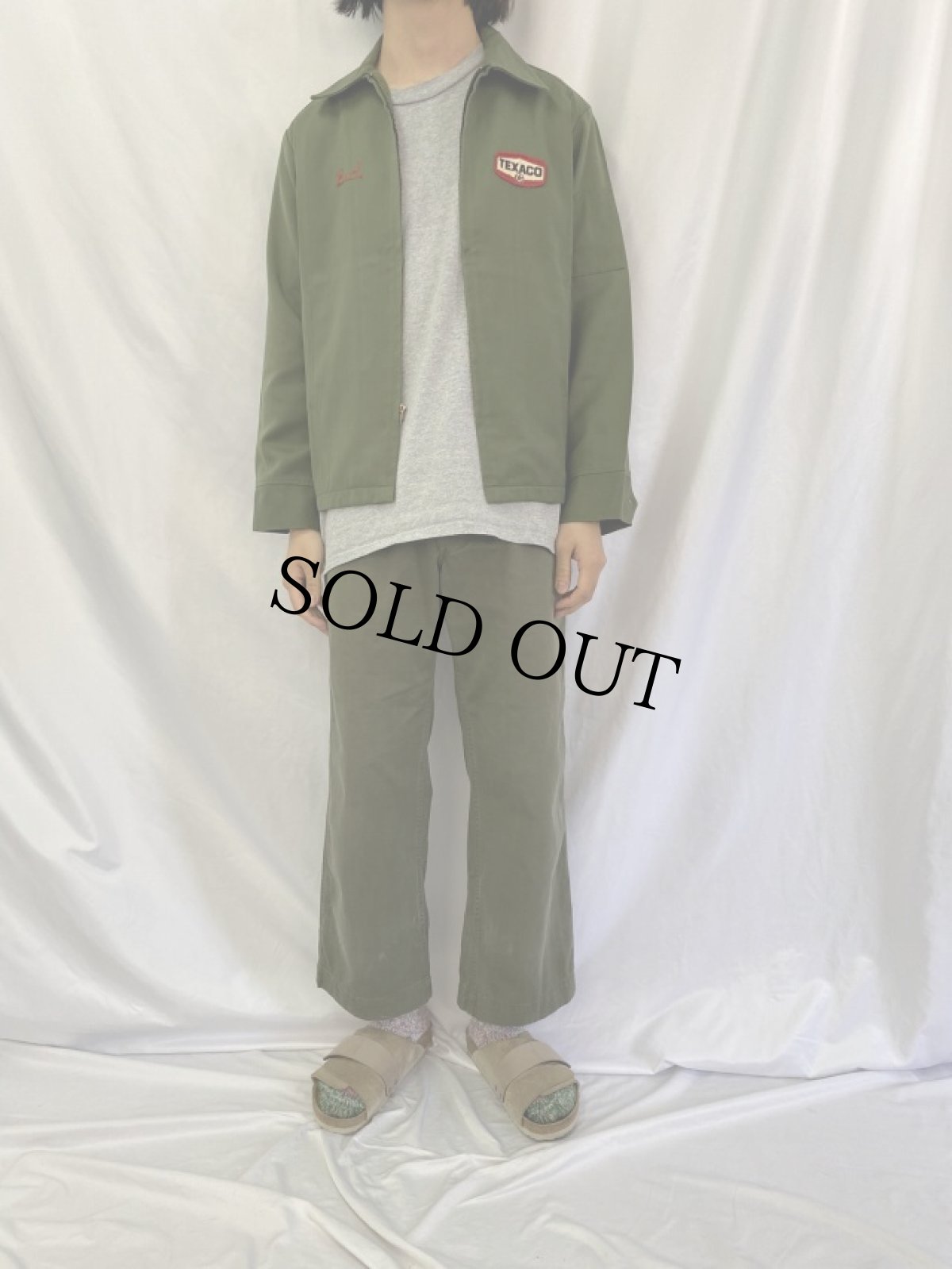 画像2: 70's Unitog USA製 "TEXACO" パッチ付き ワークジャケット 42 SHORT (2)