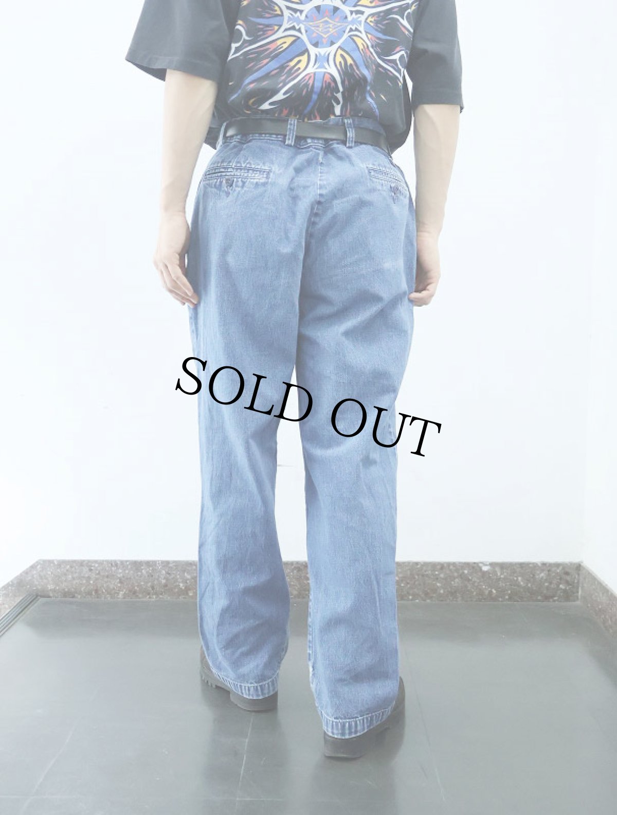 画像2: 2000's DOCKERS 2タックデニムパンツ W35 (2)