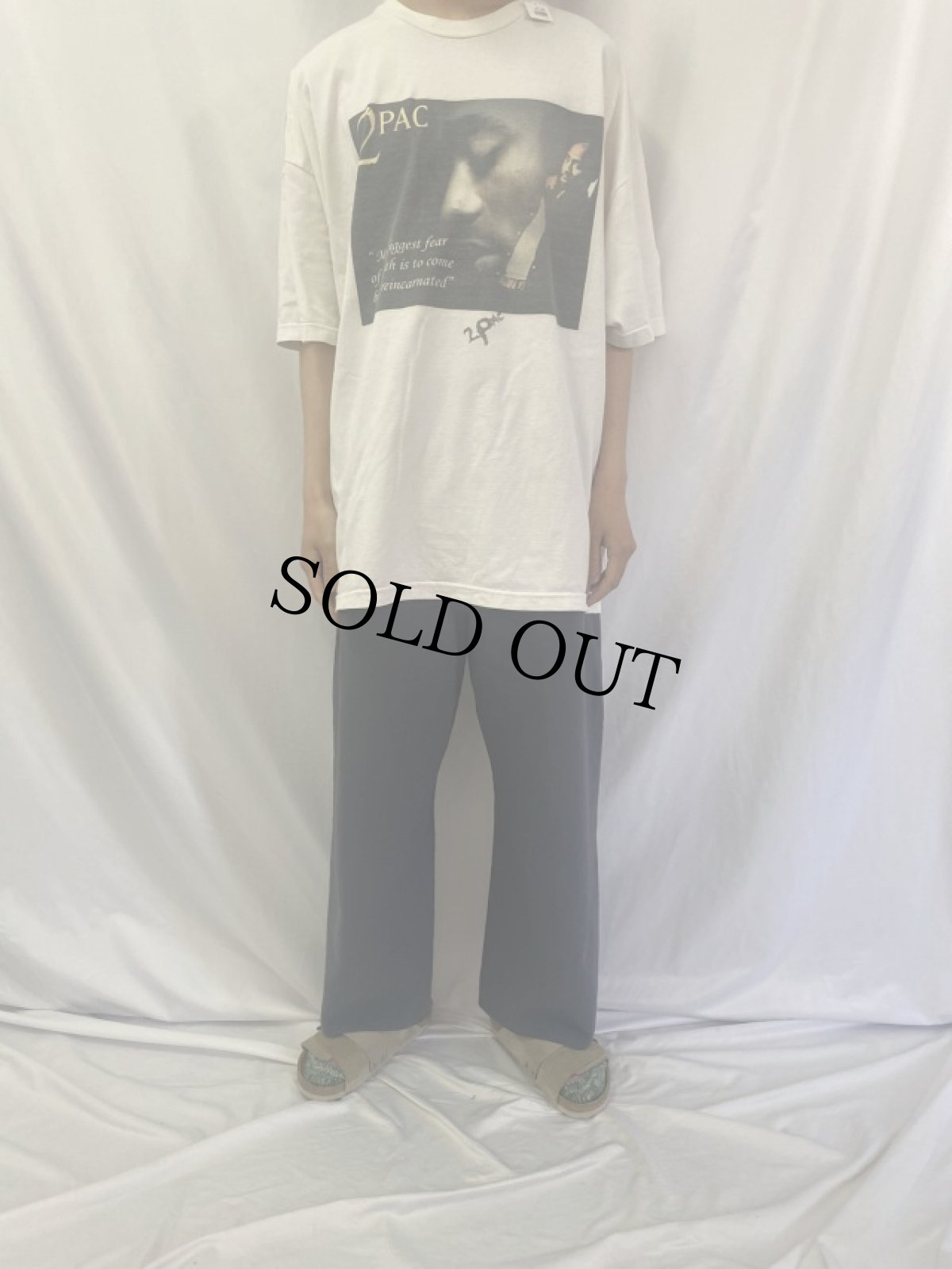 画像2: 2pac "My biggest fear of death is to come back reincarnated" ヒップホップTシャツ 3XL (2)