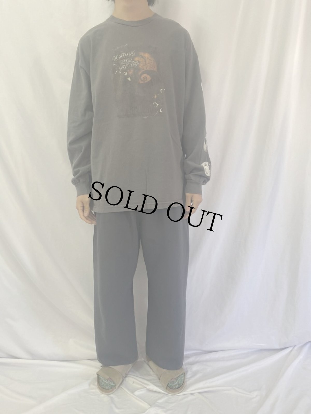 画像2: 90's "The Nightmare Before Christmas" キャラクターロンT L (2)