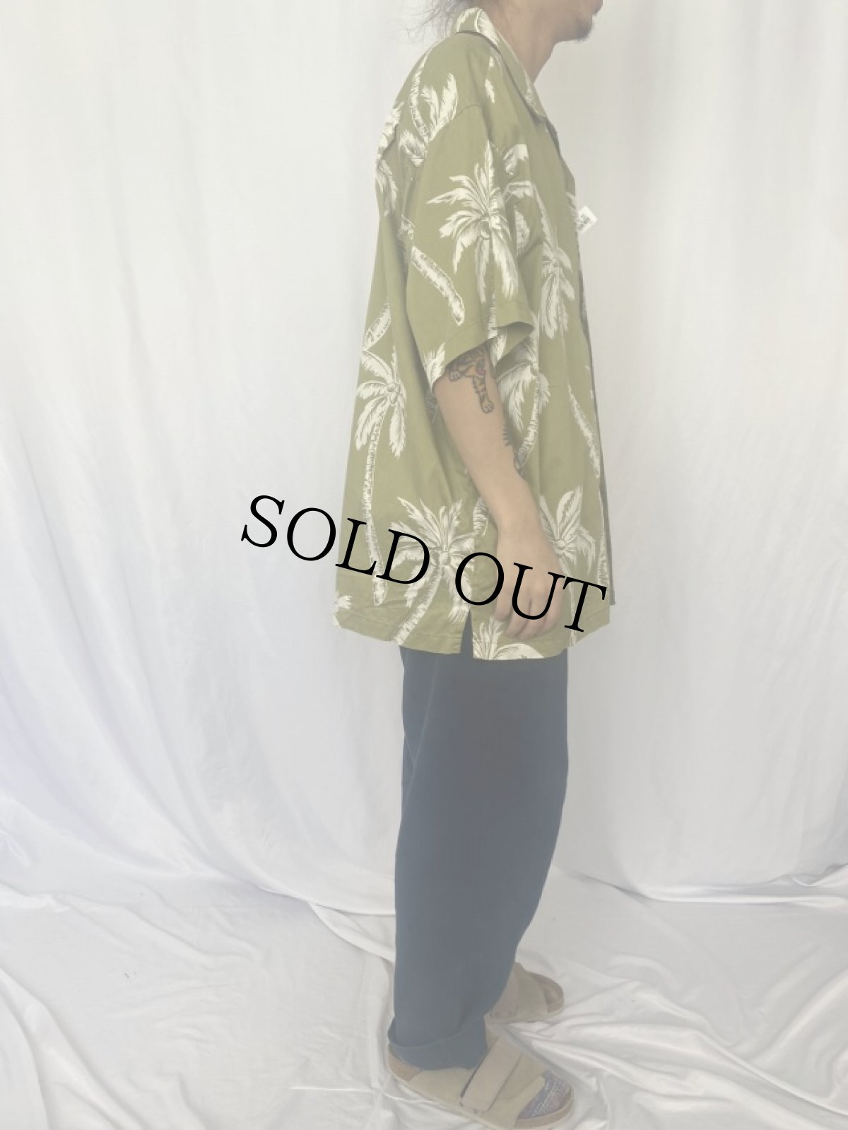 画像3: Patagonia Pataloha ヤシの木柄 コットンアロハシャツ XL (3)